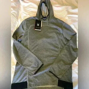 Spider Hooded Long Sleeve Grey Pullover Sz L NWT